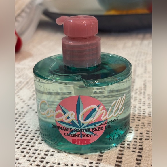 PINK Victoria's Secret Other - PINK Victoria's Secret Coco Chill Calming Body Oil - Green & Pink
